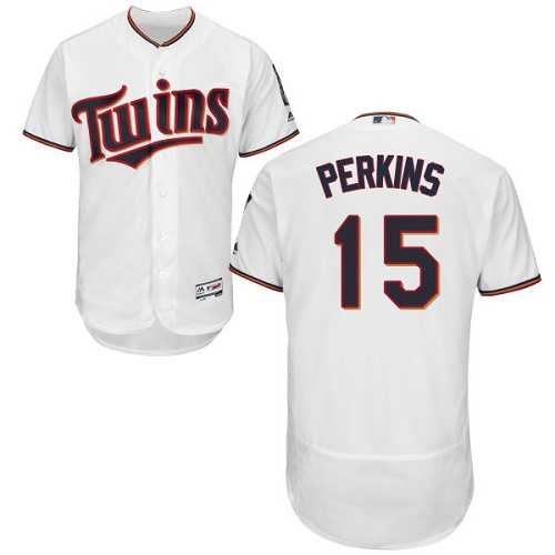 Minnesota Twins #15 Glen Perkins White Flexbase Authentic Collection Stitched MLB Jersey