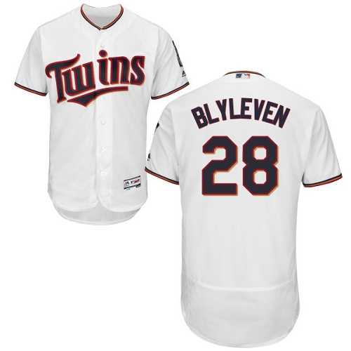 Minnesota Twins #28 Bert Blyleven White Flexbase Authentic Collection Stitched MLB Jersey