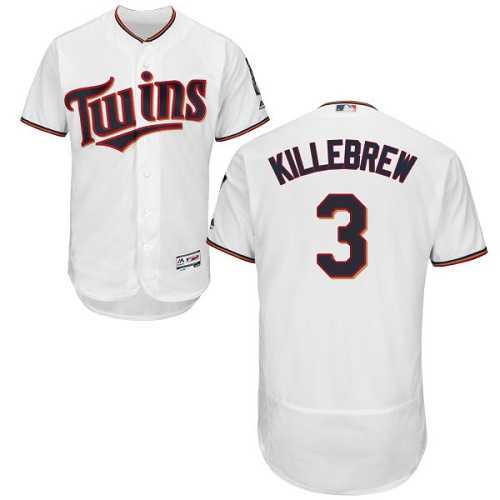 Minnesota Twins #3 Harmon Killebrew White Flexbase Authentic Collection Stitched MLB Jersey Minnesota Twins #3 Harmon Killebrew White Flexbase Authentic Collection Stitched MLB Jersey