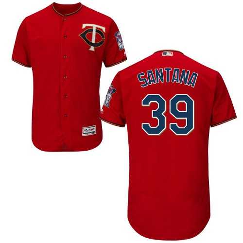 Minnesota Twins #39 Danny Santana Red Flexbase Authentic Collection Stitched MLB Jersey