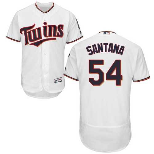 Minnesota Twins #54 Ervin Santana White Flexbase Authentic Collection Stitched MLB Jersey