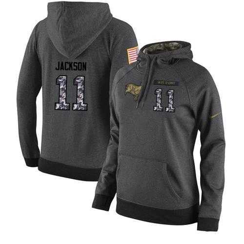 NFL Women's Nike Tampa Bay Buccaneers #11 DeSean Jackson Stitched Black Anthracite Salute to Service Player Performance Hoodie