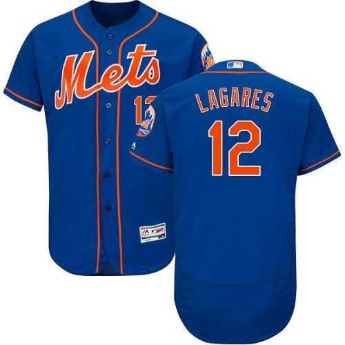 New York Mets #12 Juan Lagares Blue Flexbase Authentic Collection Stitched MLB Jersey