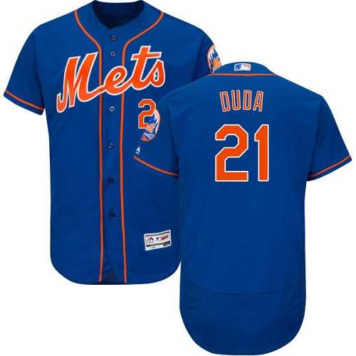 New York Mets #21 Lucas Duda Blue Flexbase Authentic Collection Stitched MLB Jersey