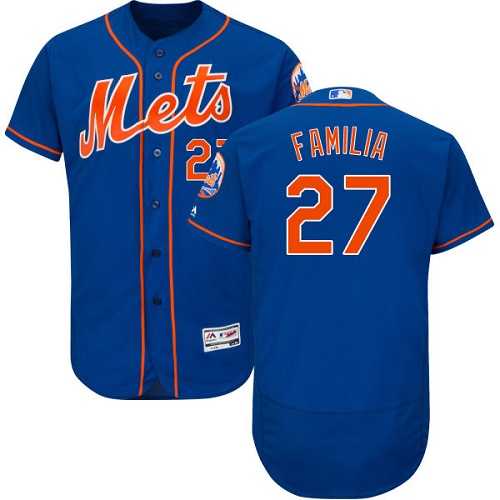 New York Mets #27 Jeurys Familia Blue Flexbase Authentic Collection Stitched MLB Jersey