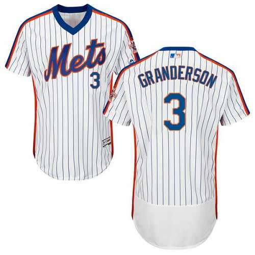 New York Mets #3 Curtis Granderson White(Blue Strip) Flexbase Authentic Collection Alternate Stitched MLB Jersey
