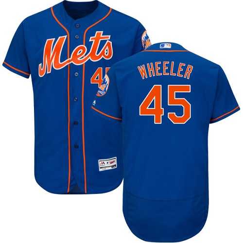 New York Mets #45 Zack Wheeler Blue Flexbase Authentic Collection Stitched MLB Jersey