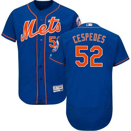 New York Mets #52 Yoenis Cespedes Blue Flexbase Authentic Collection Stitched MLB Jersey