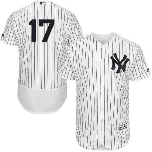 New York Yankees #17 Matt Holliday White Strip Flexbase Authentic Collection Stitched MLB Jersey New York Yankees #17 Matt Holliday White Strip Flexbase Authentic Collection Stitched MLB Jersey