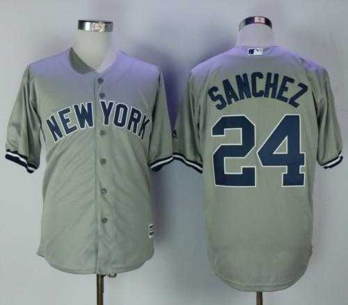 New York Yankees #24 Gary Sanchez Grey New Cool Base Stitched MLB Jersey