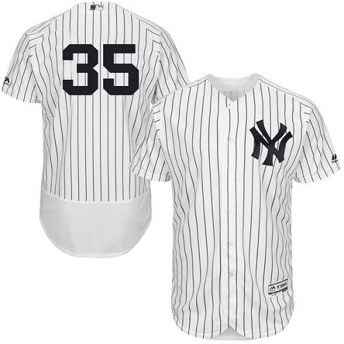 New York Yankees #35 Michael Pineda White Strip Flexbase Authentic Collection Stitched MLB Jersey