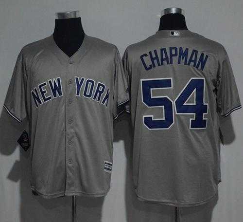 New York Yankees #54 Aroldis Chapman Grey New Cool Base Stitched MLB Jersey