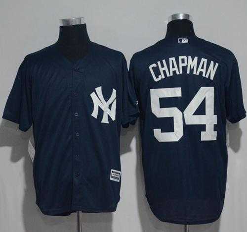 New York Yankees #54 Aroldis Chapman Navy Blue New Cool Base Stitched MLB Jersey New York Yankees #54 Aroldis Chapman Navy Blue New Cool Base Stitched MLB Jersey