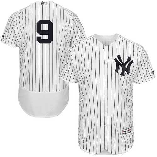 New York Yankees #9 Roger Maris White Strip Flexbase Authentic Collection Stitched MLB Jersey New York Yankees #9 Roger Maris White Strip Flexbase Authentic Collection Stitched MLB Jersey