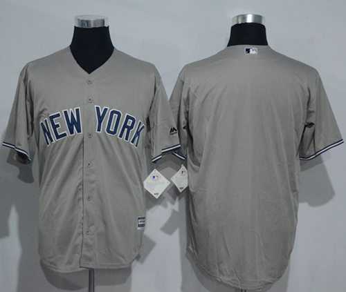 New York Yankees Blank Grey New Cool Base Stitched MLB Jersey