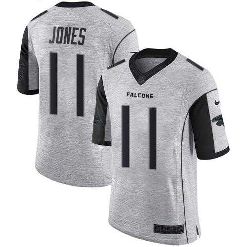 Nike Atlanta Falcons #11 Julio Jones Gray Men's Stitched NFL Limited Gridiron Gray II Jersey