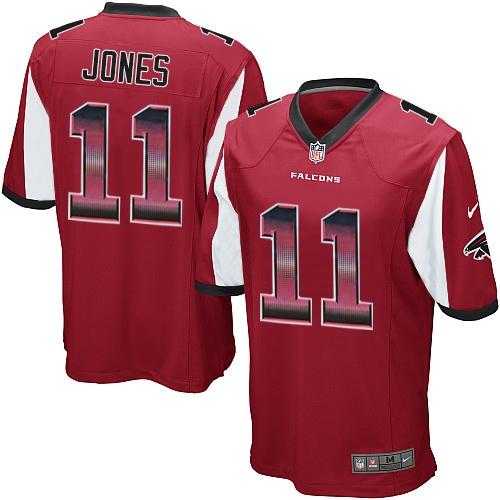 Nike Atlanta Falcons #11 Julio Jones Red Team Color Men's Stitched NFL Limited Strobe Jersey