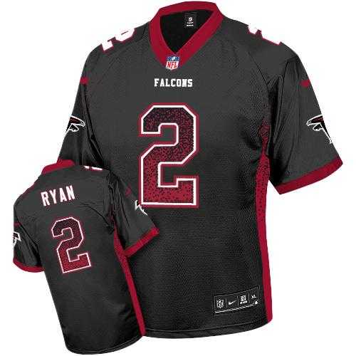 Nike Atlanta Falcons #2 Matt Ryan Black Alternate Men's Stitched NFL Elite Drift Fashion Jersey