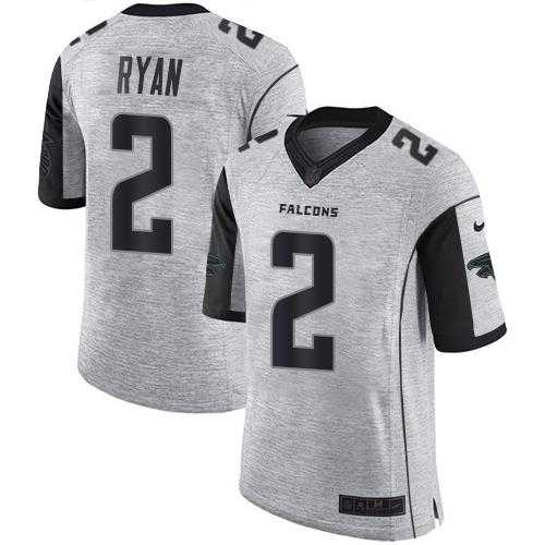 Nike Atlanta Falcons #2 Matt Ryan Gray Men's Stitched NFL Limited Gridiron Gray II Jersey