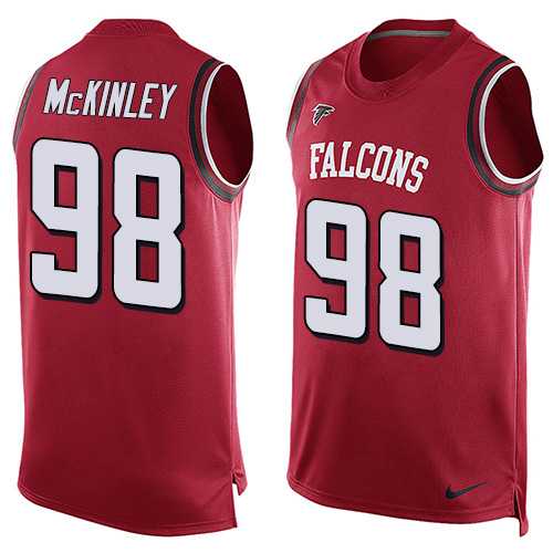Nike Atlanta Falcons #98 Takkarist McKinley Red Team Color Men's Stitched NFL Limited Tank Top Jersey