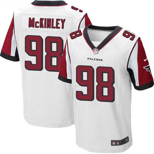 Nike Atlanta Falcons #98 Takkarist McKinley White Men's Stitched NFL Elite Jersey