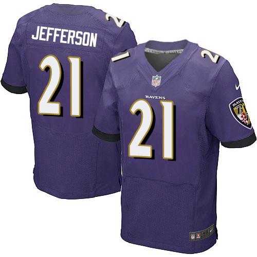 Nike Baltimore Ravens #21 Tony Jefferson Purple Team Color Men's Stitched NFL New Elite Jersey