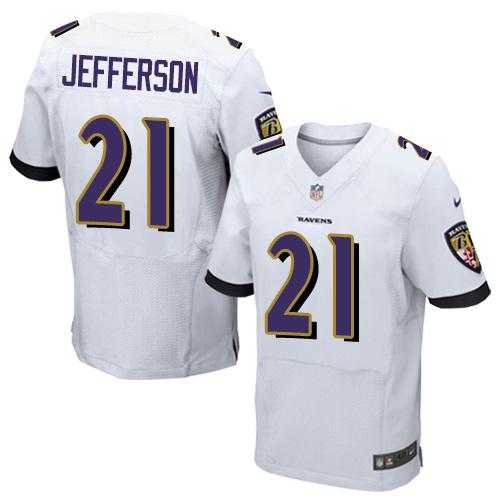 Nike Baltimore Ravens #21 Tony Jefferson White Men's Stitched NFL New Elite Jersey