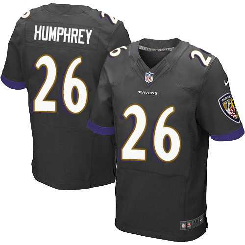 Nike Baltimore Ravens #26 Marlon Humphrey Black Alternate Men's Stitched NFL New Elite Jersey
