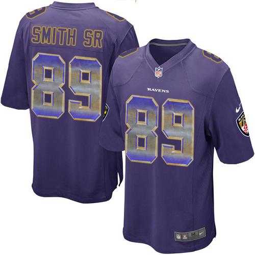 Nike Baltimore Ravens #89 Steve Smith Sr Purple Team Color Men's Stitched NFL Limited Strobe Jersey