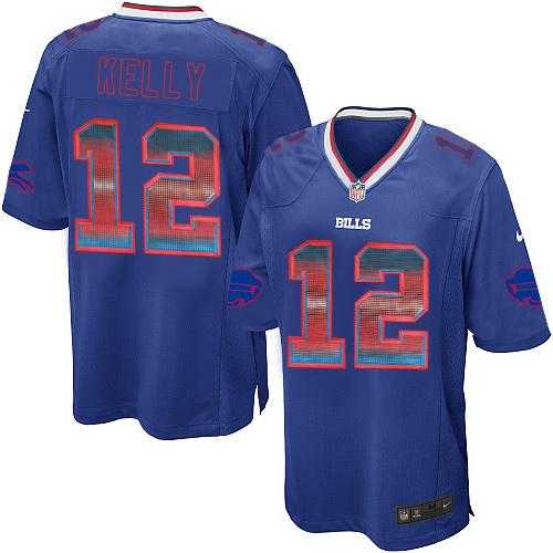 Nike Buffalo Bills #12 Jim Kelly Royal Blue Team Color Men's Stitched NFL Limited Strobe Jersey