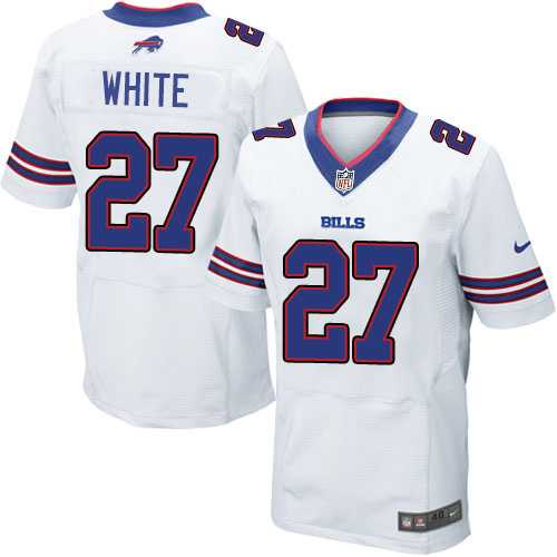 Nike Buffalo Bills #27 Tre'Davious White White Men's Stitched NFL New Elite Jersey