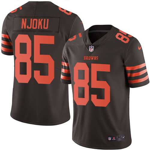 Nike Cleveland Browns #85 David Njoku Brown Men's Stitched NFL Limited Rush Jersey