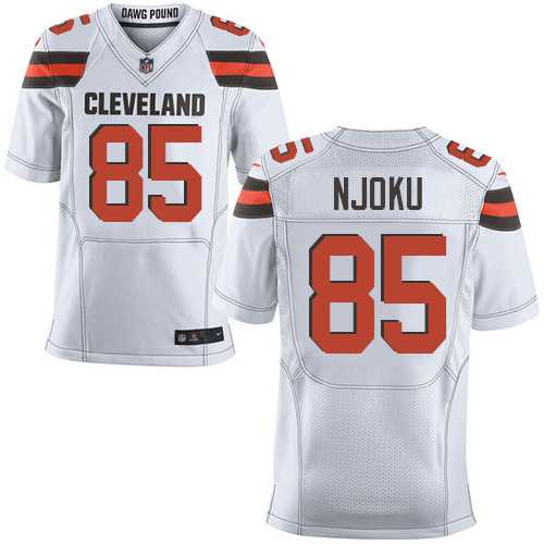 Nike Cleveland Browns #85 David Njoku White Men's Stitched NFL New Elite Jersey