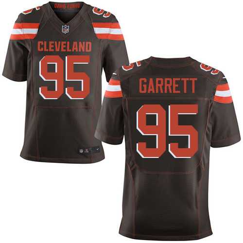 Nike Cleveland Browns #95 Myles Garrett Brown Team Color Men's Stitched NFL New Elite Jersey