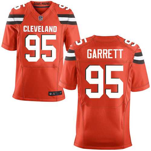 Nike Cleveland Browns #95 Myles Garrett Orange Alternate Men's Stitched NFL New Elite Jersey