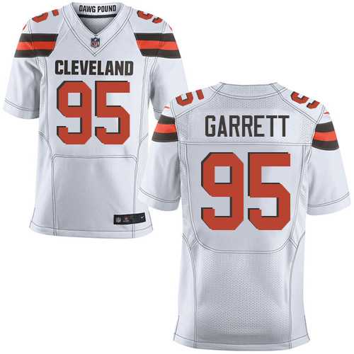 Nike Cleveland Browns #95 Myles Garrett White Men's Stitched NFL New Elite Jersey