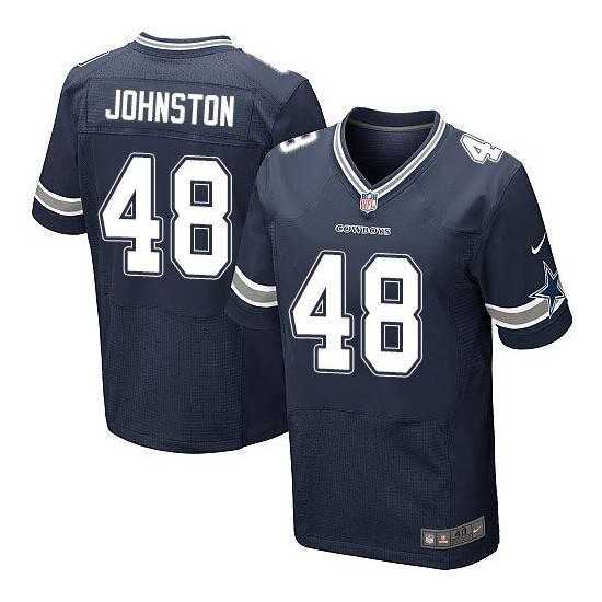 Nike Dallas Cowboys #48 Daryl Johnston Navy Blue Team Color Men's Stitched NFL Elite Jersey