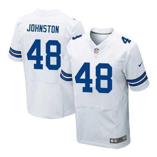 Nike Dallas Cowboys #48 Daryl Johnston White Men's Stitched NFL Elite Jersey