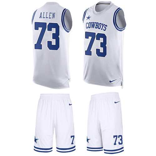 Nike Dallas Cowboys #73 Larry Allen White Men's Stitched NFL Limited Tank Top Suit Jersey