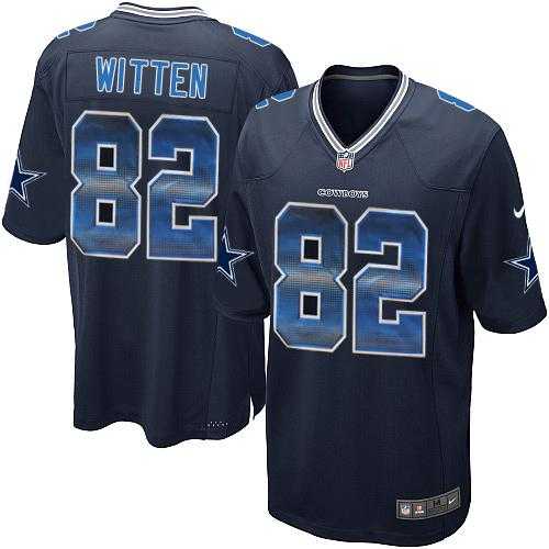 Nike Dallas Cowboys #82 Jason Witten Navy Blue Team Color Men's Stitched NFL Limited Strobe Jersey