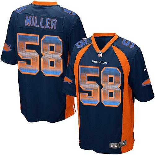 Nike Denver Broncos #58 Von Miller Navy Blue Alternate Men's Stitched NFL Limited Strobe Jersey