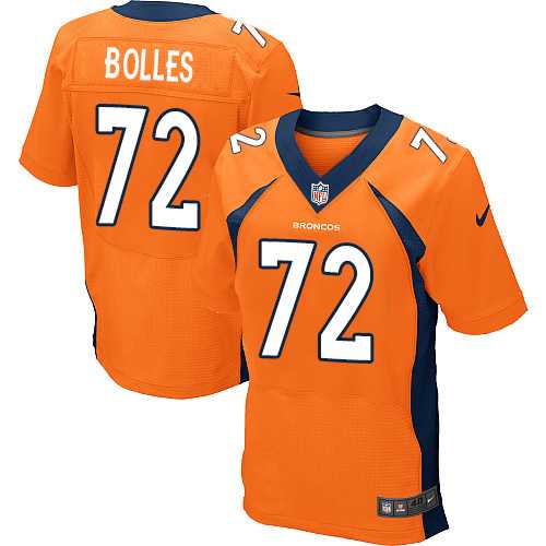 Nike Denver Broncos #72 Garett Bolles Orange Team Color Men's Stitched NFL New Elite Jersey