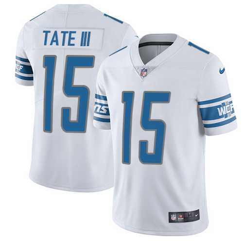 Nike Detroit Lions #15 Golden Tate III White Men's Stitched NFL Limited Jersey