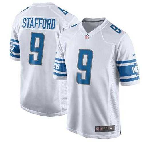 Nike Detroit Lions #9 Matthew Stafford White Men's Stitched NFL Game Jersey