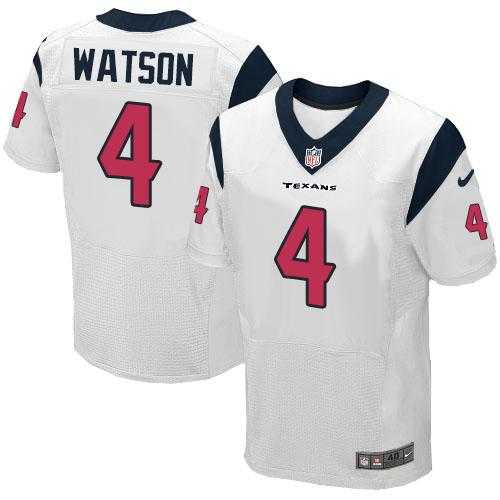 Nike Houston Texans #4 Deshaun Watson White Men's Stitched NFL Elite Jersey