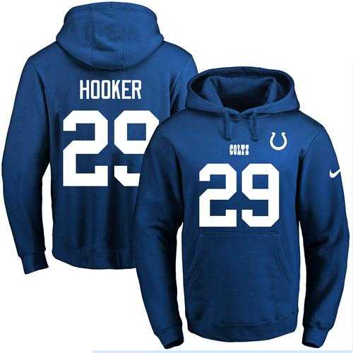 Nike Indianapolis Colts #29 Malik Hooker Royal Blue Name & Number Pullover NFL Hoodie