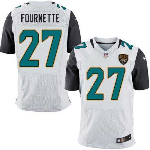 Nike Jacksonville Jaguars #27 Leonard Fournette White Men's Stitched NFL Elite Jersey