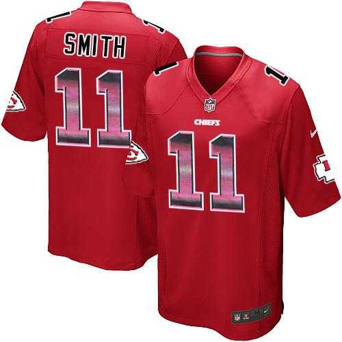 Nike Kansas City Chiefs #11 Alex Smith Red Team Color Men's Stitched NFL Limited Strobe Jersey