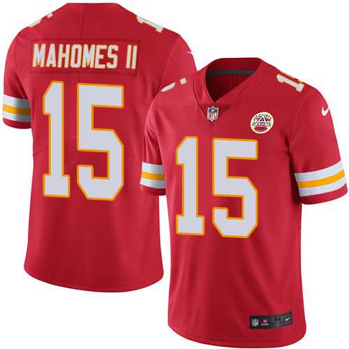Nike Kansas City Chiefs #15 Patrick Mahomes II Red Men's Stitched NFL Limited Rush Jersey