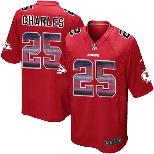 Nike Kansas City Chiefs #25 Jamaal Charles Red Team Color Men's Stitched NFL Limited Strobe Jersey